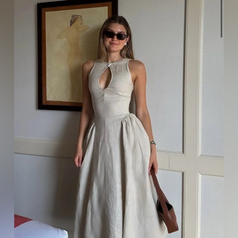 Brand New Linen Midi Dress